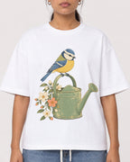 Mockup Boxy Heavyweight Tee White female close-up 16