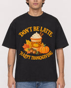 Mockup Boxy Heavyweight Tee Black male close-up 06