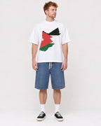 Mockup Boxy Heavyweight Tee White male full-body 38