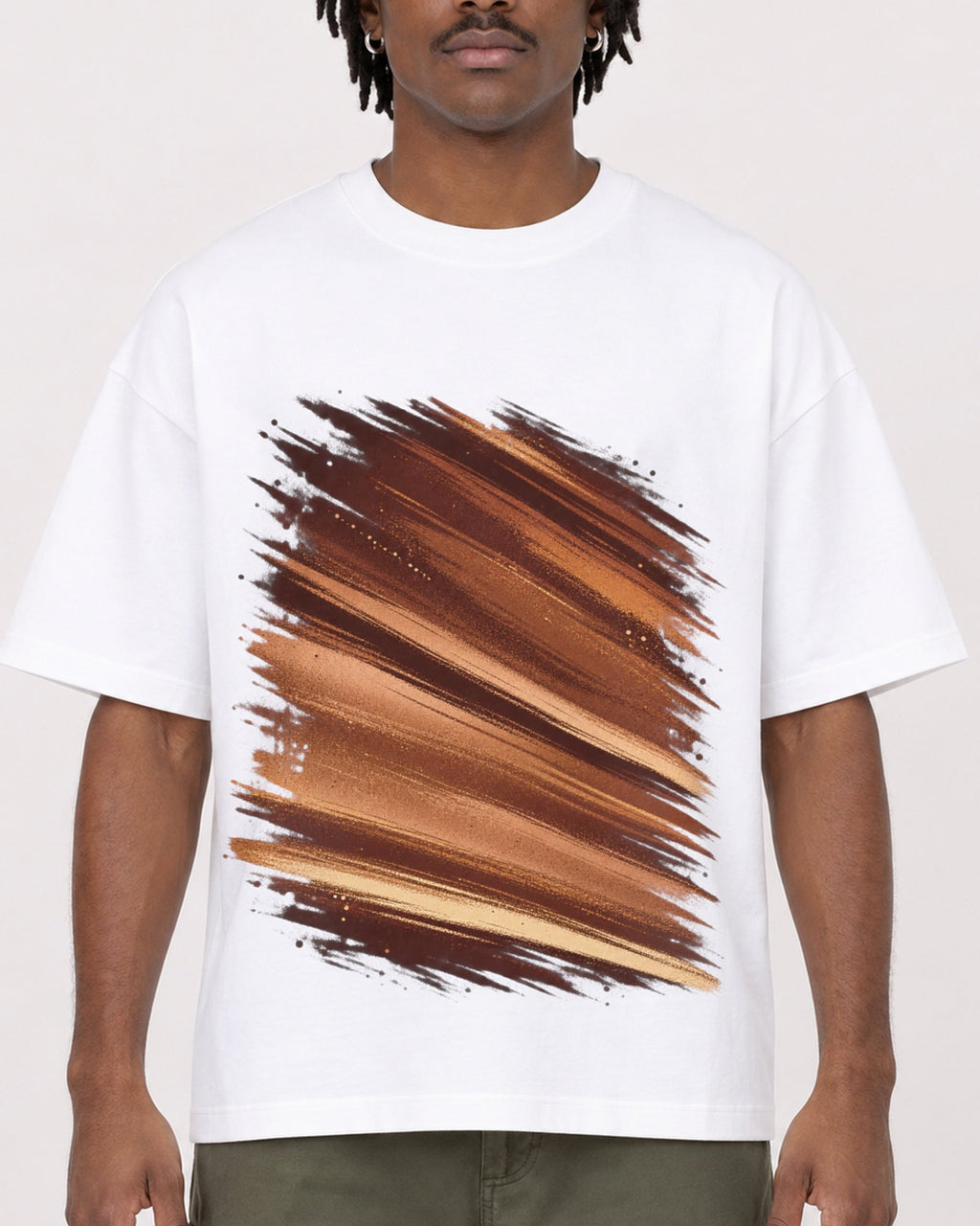Mockup Boxy Heavyweight Tee White male close-up 04