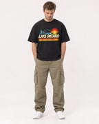 Mockup Boxy Heavyweight Tee Black male full-body 08