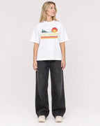 Mockup Boxy Heavyweight Tee White female full-body 08