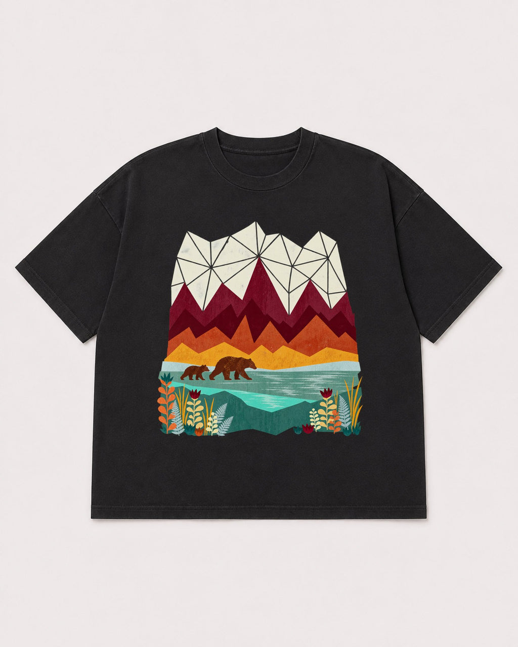 Mockup Boxy Heavyweight Tee Black product