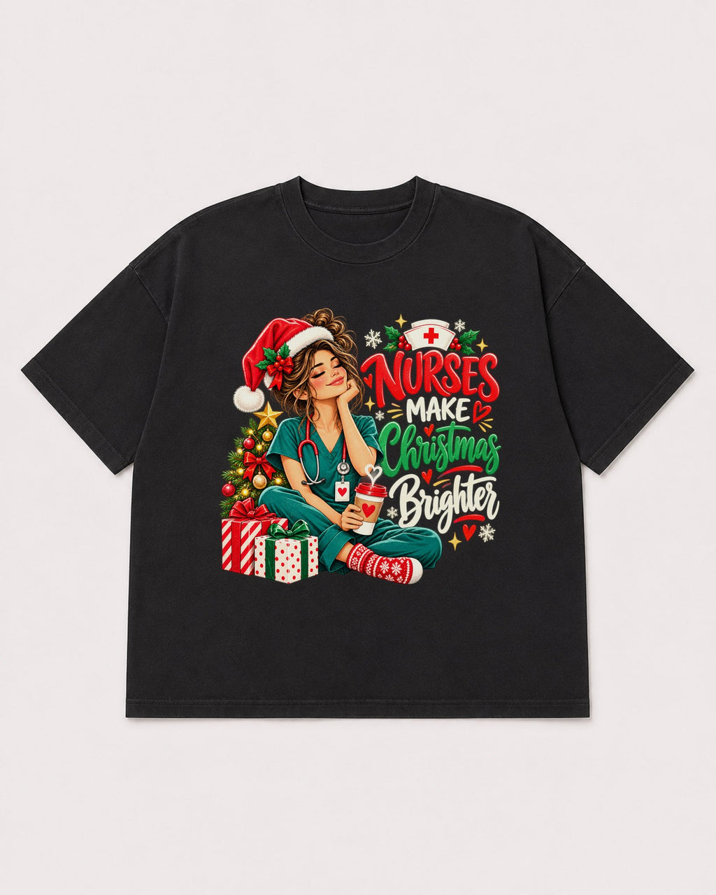 Mockup Boxy Heavyweight Tee Black product