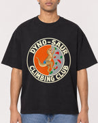 Mockup Boxy Heavyweight Tee Black male close-up 10