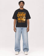 Mockup Boxy Heavyweight Tee Black male full-body 05