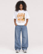 Mockup Boxy Heavyweight Tee White female full-body 05