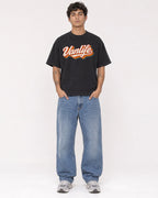 Mockup Boxy Heavyweight Tee Black male full-body 06