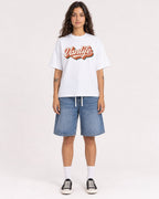 Mockup Boxy Heavyweight Tee White female full-body 06