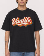Mockup Boxy Heavyweight Tee Black male close-up 06
