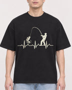 Mockup Boxy Heavyweight Tee Black male close-up 33