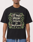 Mockup Boxy Heavyweight Tee Black male close-up 15