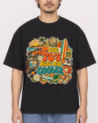 Mockup Boxy Heavyweight Tee Black male close-up 02