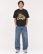 Mockup Boxy Heavyweight Tee Black male full-body 30