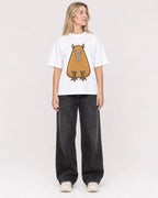 Mockup Boxy Heavyweight Tee White female full-body 08
