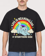 Mockup Boxy Heavyweight Tee Black male close-up 39