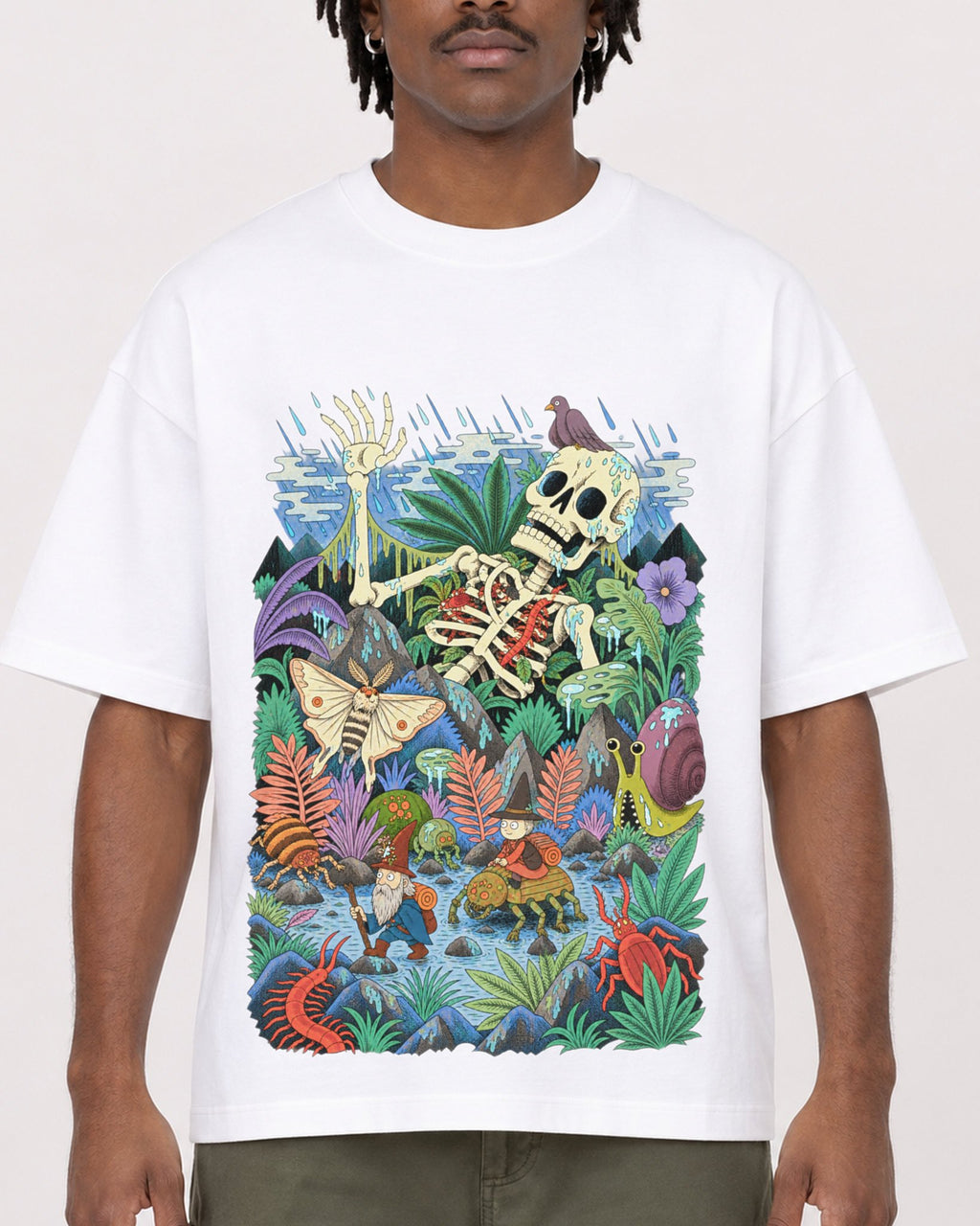 Mockup Boxy Heavyweight Tee White male close-up 04