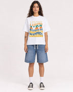 Mockup Boxy Heavyweight Tee White female full-body 06