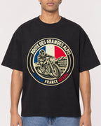 Mockup Boxy Heavyweight Tee Black male close-up 10