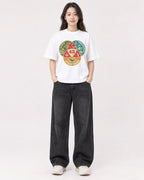 Mockup Boxy Heavyweight Tee White female full-body 03