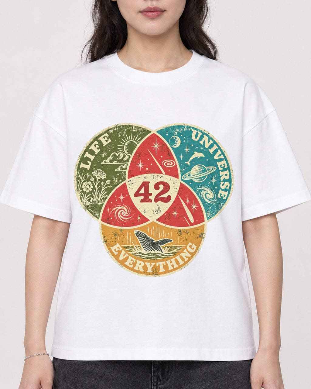 Mockup Boxy Heavyweight Tee White female close-up 03