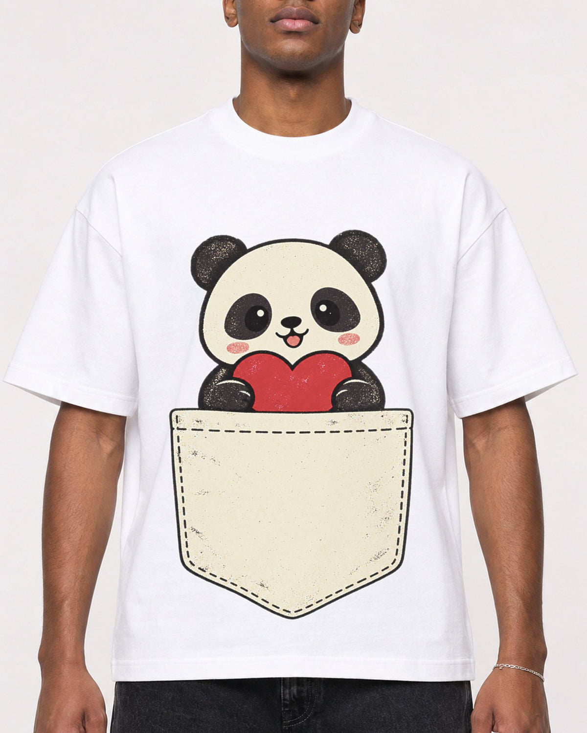 Mockup Boxy Heavyweight Tee White male close-up 15