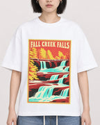 Mockup Boxy Heavyweight Tee White female close-up 11