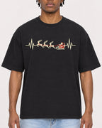 Mockup Boxy Heavyweight Tee Black male close-up 05