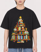 Mockup Boxy Heavyweight Tee Black male close-up 11
