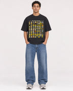 Mockup Boxy Heavyweight Tee Black male full-body 10
