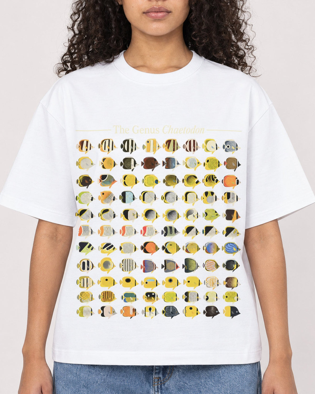 Mockup Boxy Heavyweight Tee White female close-up 10