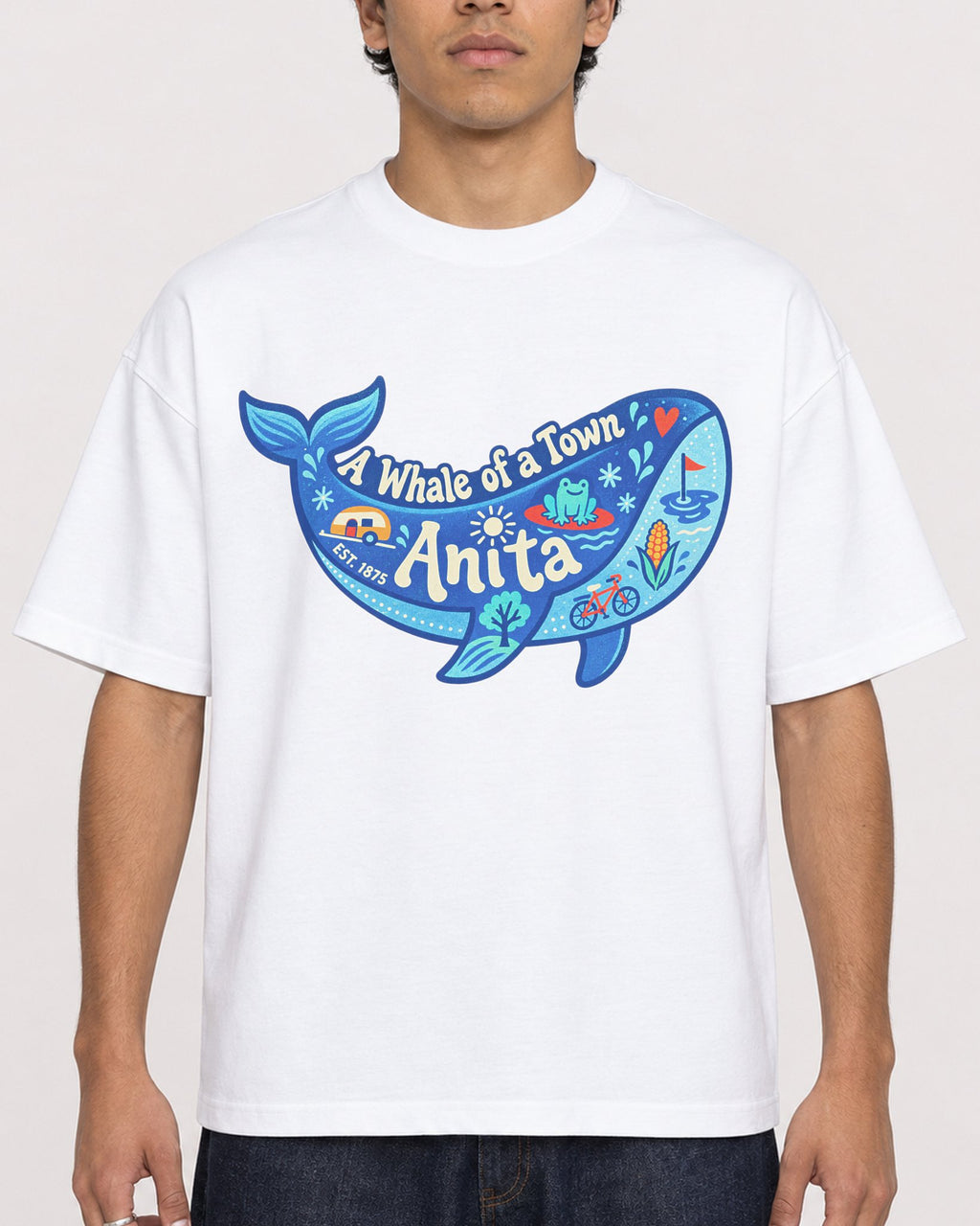 Mockup Boxy Heavyweight Tee White male close-up 46