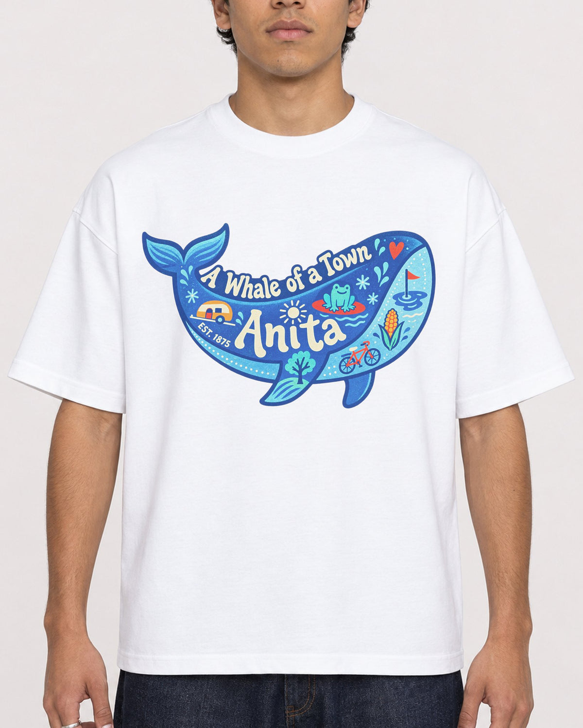 Mockup Boxy Heavyweight Tee White male close-up 46