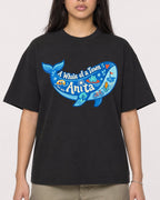 Mockup Boxy Heavyweight Tee Black female close-up 46