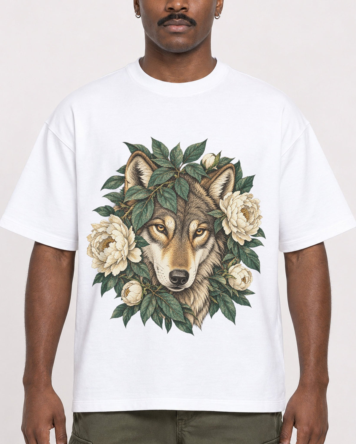 Mockup Boxy Heavyweight Tee White male close-up 14
