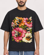Mockup Boxy Heavyweight Tee Black male close-up 07