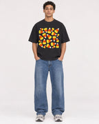 Mockup Boxy Heavyweight Tee Black male full-body 10