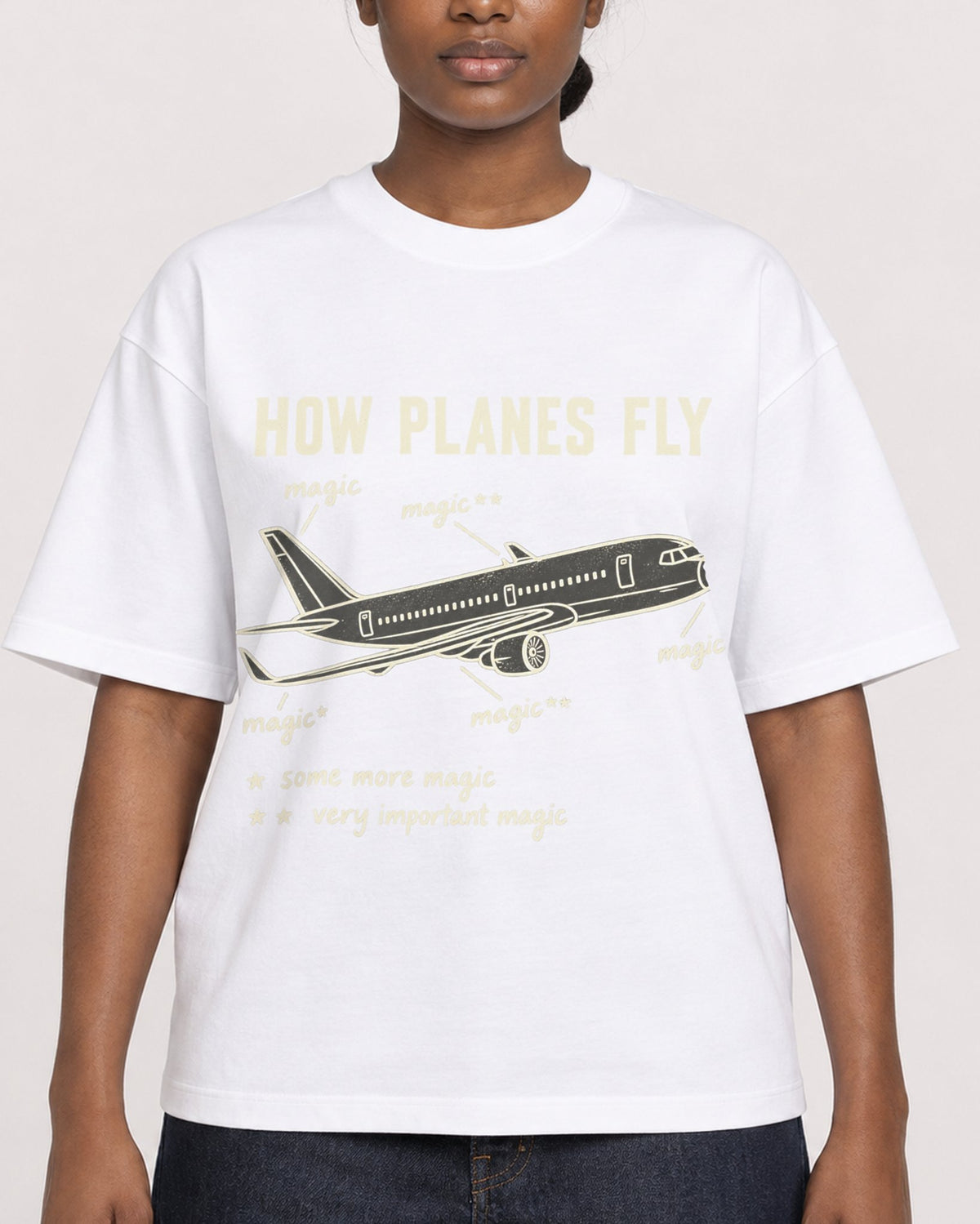 Mockup Boxy Heavyweight Tee White female close-up 34