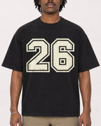 Mockup Boxy Heavyweight Tee Black male close-up 04