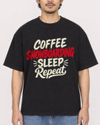 Mockup Boxy Heavyweight Tee Black male close-up 02