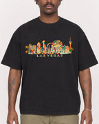 Mockup Boxy Heavyweight Tee Black male close-up 24