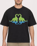 Mockup Boxy Heavyweight Tee Black male close-up 08