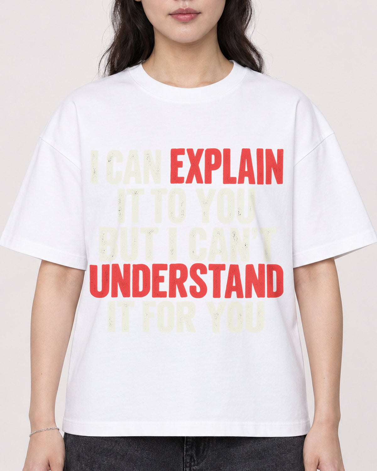 Mockup Boxy Heavyweight Tee White female close-up 03