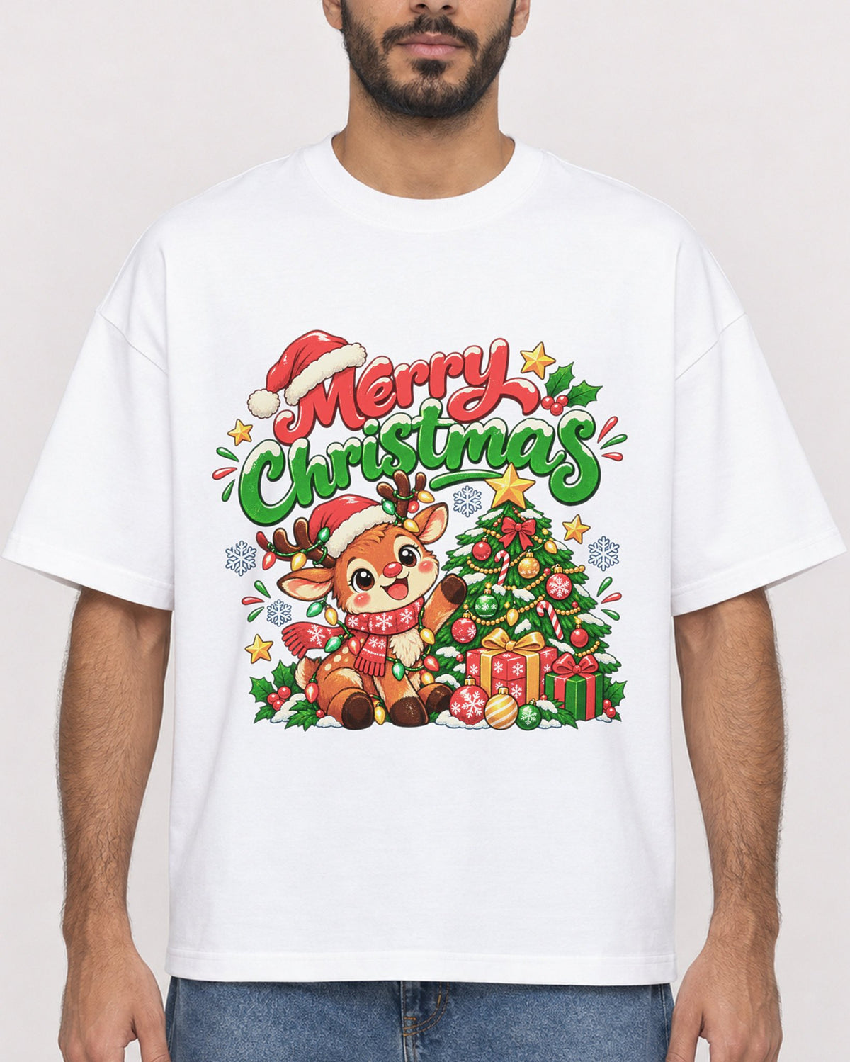 Mockup Boxy Heavyweight Tee White male close-up 07