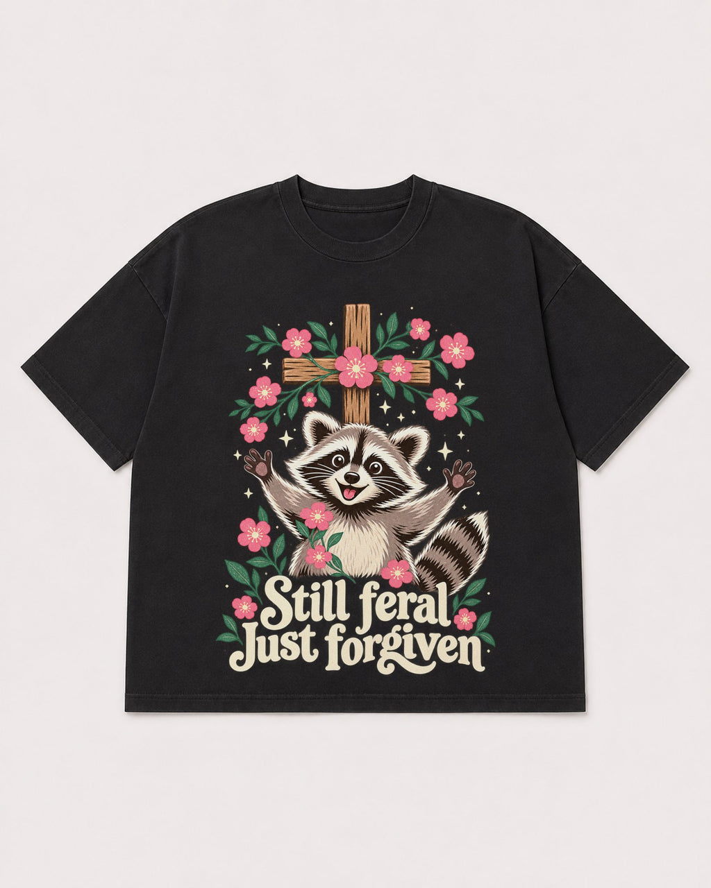 Mockup Boxy Heavyweight Tee Black product