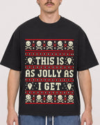 Mockup Boxy Heavyweight Tee Black male close-up 19