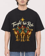 Mockup Boxy Heavyweight Tee Black male close-up 03