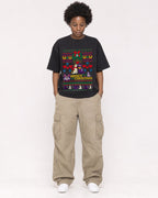 Mockup Boxy Heavyweight Tee Black female full-body 14