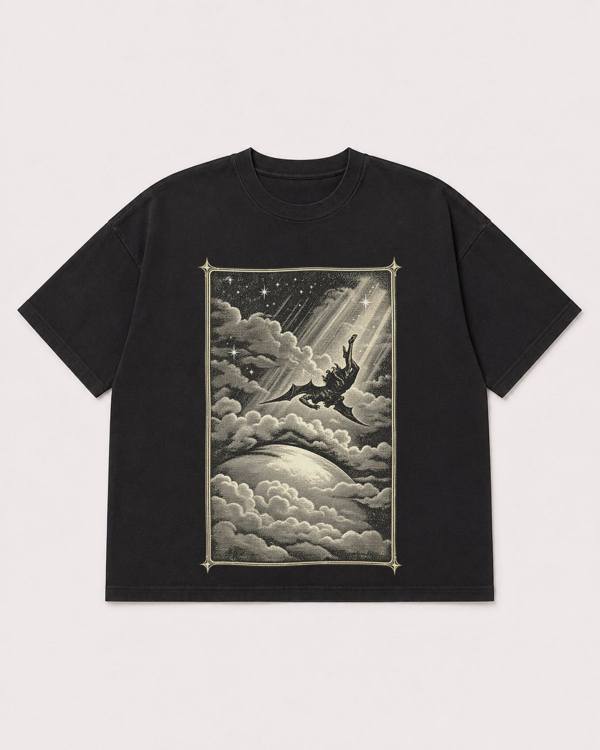 Mockup Boxy Heavyweight Tee Black product