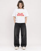 Mockup Boxy Heavyweight Tee White female full-body 33